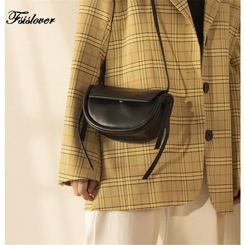 Womens Designer Luxury Handbag 2021 New PU Leather Saddle Shoulder Messenger Bag Retro Daily Totes Women Crossbody Bags