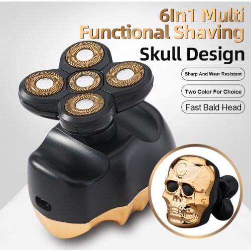 Electric Shaver Multifunctional 6 IN 1 Rechargeable Washable Shaver Men Wet and Dry Cortadora De Cabello with Nose Trimmer Razor