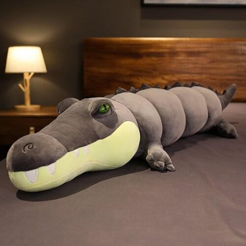Giant Stuffed Animal Real Life Alligator Plush Toy Simulation Crocodile Dolls Kawaii Ceative Pillow For Children Xmas Gifts