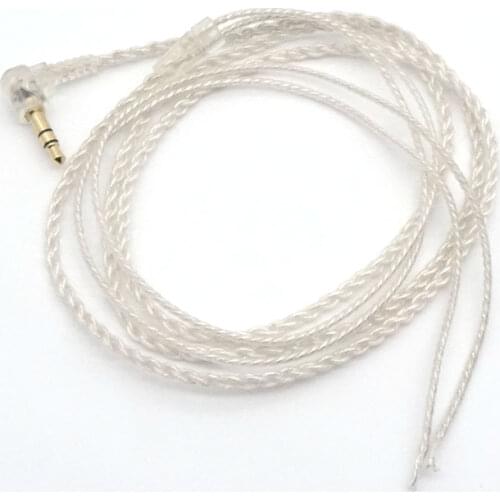 Diy earphone cable silver plated wire 1pcs