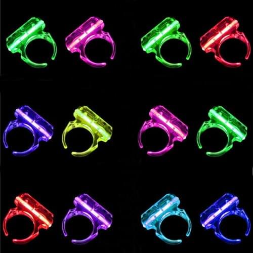 50pcs Fun Glow Stick Finger Ring Glow Rings Bar Disco Nightclub Festival LED Party Decoration Concert Bar Birthday Toy Gift