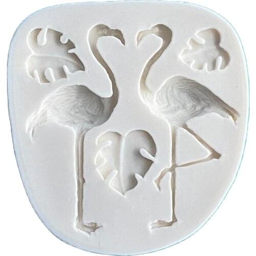 Leaf Fondant Cake Decorating Tools DIY Turtle Flamingo Silicone Molds Leaves Cupcake Chocolate Gumpaste Candy Clay Moulds