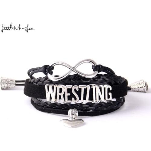 Little MingLou Infinity Wresting bracelet heart charm adjustable Strap tassel men bracelets & bangles for women jewelry