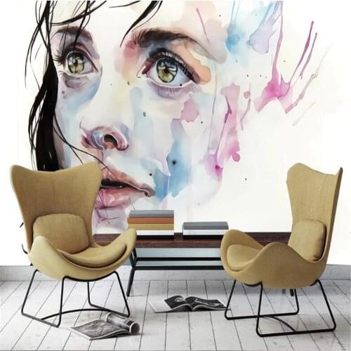 Milofi factory custom wallpaper mural 3D modern cool hand-painted abstract pure beauty colorful creative background wall