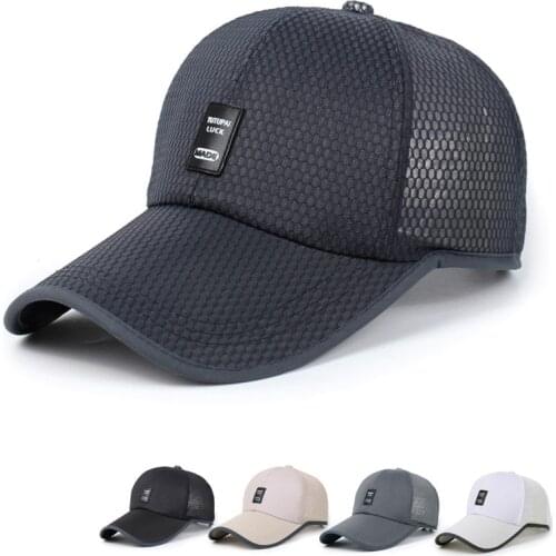 2020 New Styles Summer Hat Mens Simple Fully Breathable Mesh Cap Womens Korean Fashion Baseball Cap Casual Sports Cap