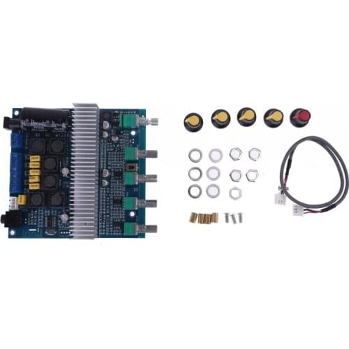 DC12V-24V 2.1 Bluetooth 5.0 High Power Digital Subwoofer Power Amplifier Board Support 50W+50W+100W Three-channel Output