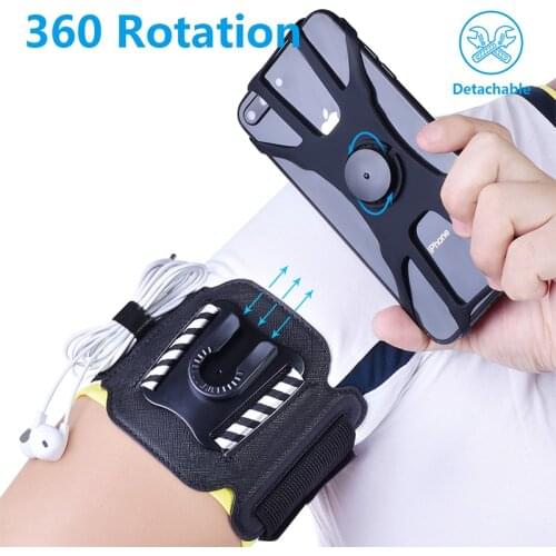 Detachable Sports Armband Case for 4-6.5inch Phone Bag Universal Wristband Phone Holder Sport Arm Band Bag Running Wrist Bag