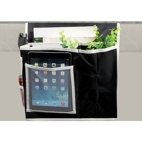 Oxford Fabric Mesh Caddy Bag Book Remote Control Storage Bedside Storage bag Hanging Bag Organizer 6 Pockets Bedroom Storage