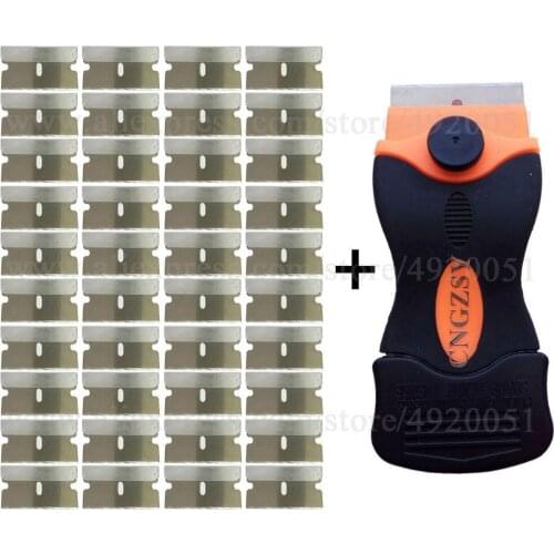 Ceramic Glass Oven Paint Razor Scraper Glue Sticker Knife Clean Removing Squeegee 1.5" Blades Mobile Phone Repair Tool E12+40M