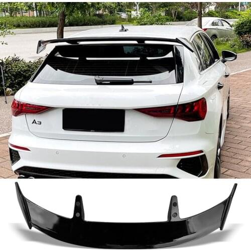 Spoiler Universal Carbon Surface ABS Material Type Generic Car Rear Trunk Spoiler For Audi A3 Hatchback Q2 Q3 Q5 Q7