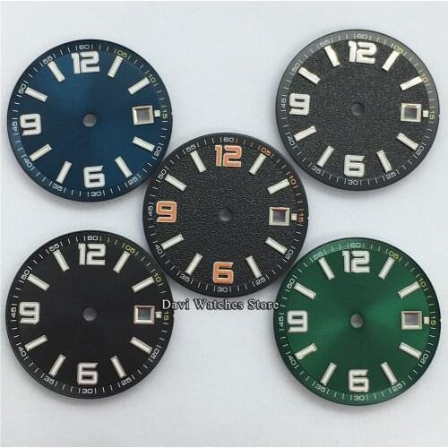 Bliger Sterile 31.5mm Luminous Watch Dial fit Miyota 8205/8215/821A, ETA 2836/2824,Mingzhu DG2813/3804 ,Seagull 1612 movement