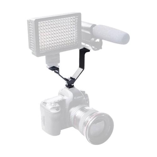 Camera Triple Mount Hot Shoe V Mount Bracket for Video Camera Flash Lights Microphones or Monitors for Canon Nikon Pentax DSLR