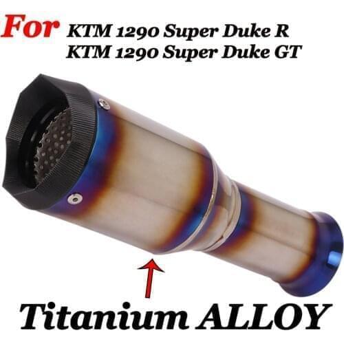 Titanium Alloy Slip On For 1290 Super Duke R Motorcycle Exhaust Pipe Escape Modified Connection Middle Link Pipe Muffler