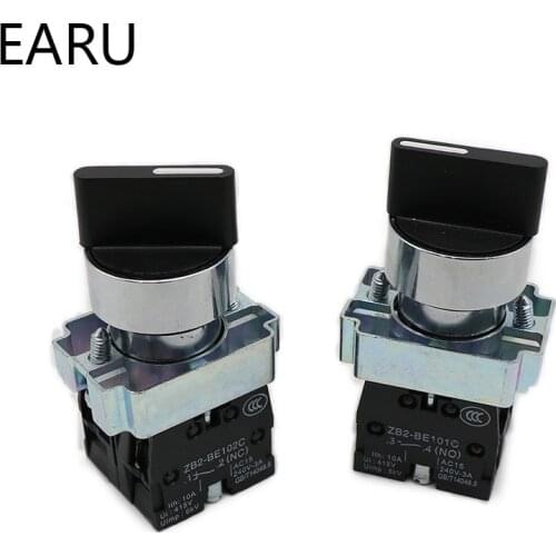XB2-BD25 XB2-BD53 1NO/1NC 2NO 2/3 Position Momentary Self-reset Latching Self-locking Selector Rotary Switch Push Button Switch