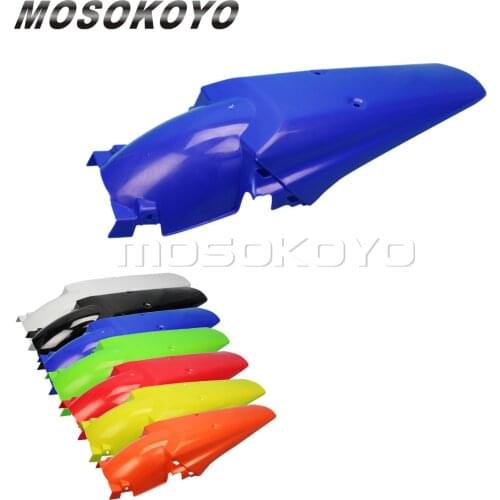 Blue Motocross Rear Fender Dirt Racing Bike Tail Mudguard for Yamaha WR XR XT TTR 250 450 Universal
