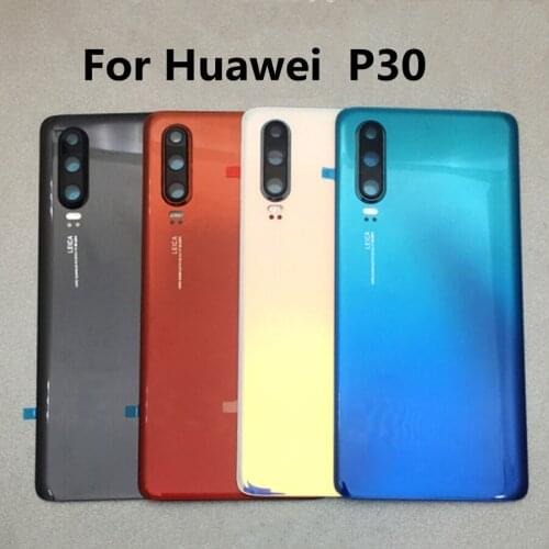 6.1'' For Huawei P30 Back Battery Cover Rear Glass Door Panel Case For P30 Battery Cover+Camera Lens Replace
