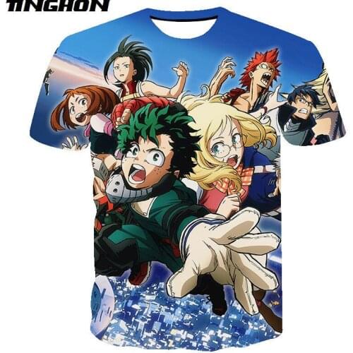 XS-7XL NEW My Hero Academia 3D Print Men Women Short Sleeves Tops Tees Summer Streetwear Casual T shirt 05