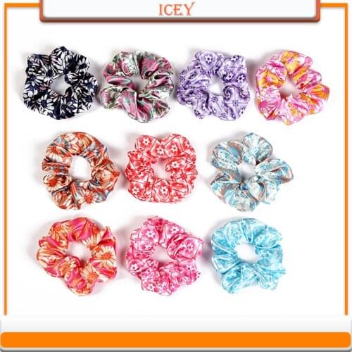 10pcs Solid Lady Hair Scrunchies Ring Elastic Hair Bands Pure Color Bobble Sports Dance Soft Flower Charming Scrunchie Hairband