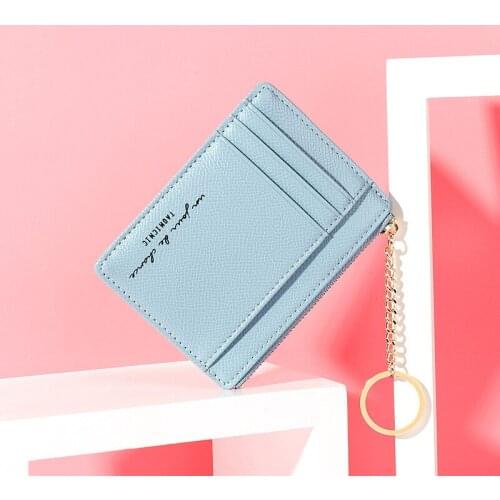 Wallet For Women 2021 New Fashion Mini Wallet Zipper Short Wallets Multifunction Mini Keychain Multi-Card Position Card Holder