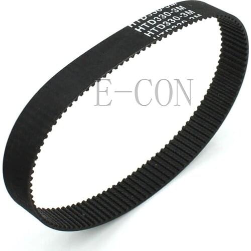 1pcs/5pcs 330-3M HTD Timing Belt 110 Teeth Cogged Rubber Geared Closed Loop 10mm/15mm Wide