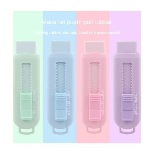 1PC Staedtler Erasers Pushable Rubber 4 Colors Macaron Refillable Pencil Erasers 525 PS1 School Stationery Kids Small Gift