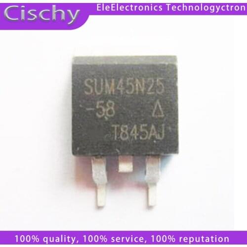 10PCS SUM45N25-58 SUM45N25 TO-263