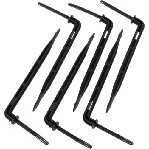 100Pcs Plastic Practical Micro Drip Curved Arrow Emitter Irrigation Flowers Drops Water Saving Irrigation Equipment Garden Tools