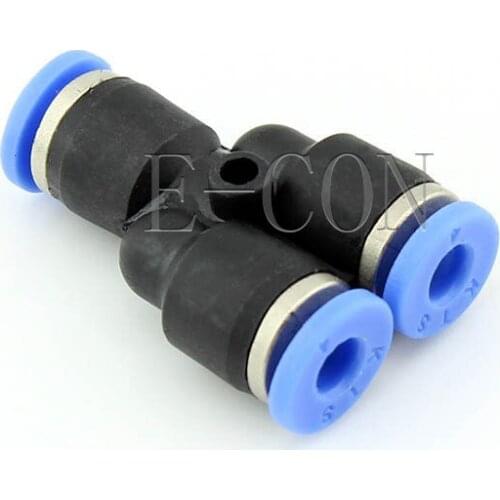 2Pcs Y Type PY4 Pneumatic Air 3 Way Quick Fittings Connector 4mm Tube Hose