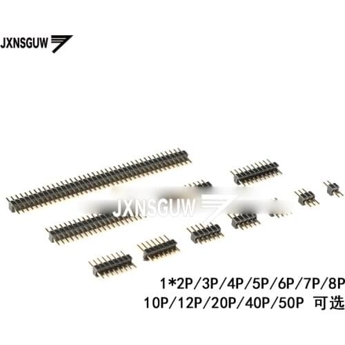 20pcs 1.27mm Single row needle Straight Insert row needle 1*2P 1*3P 1*4P 1*5P 1*6P 1*7P 1*8P 1*10P 1*12P 1*20P 1*40P 1*50P