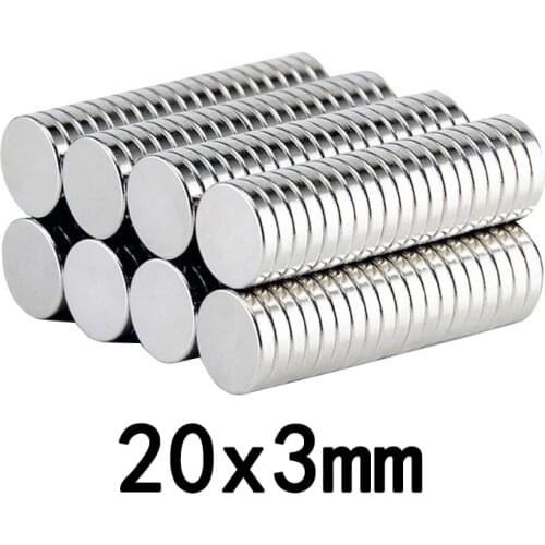 5/10/20/30/50pcs 20x3 Sheet Neodymium Magnet 20mmx3mm Round Powerful NdFeB Magnets 20x3mm Rare Earth Magnetic Disc magnet 20*3