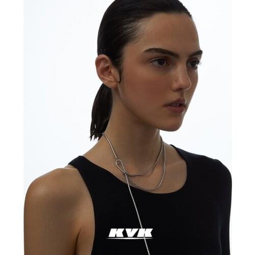 618 pre-sale KVK Necklace New Fashion clavicle chain design feeling knot flow simple style accessories womens super Fairy
