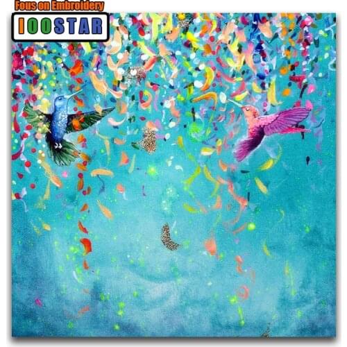 DIY 3D Diamond mosaic Hummingbird Full Square Diamond painting Color oil Full Round Diamond embroidery Cross stitch Cartoon