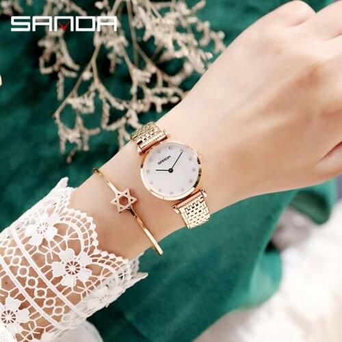 BASID Top Brand Luxury Stylish Elegant Rhinestone Womens Watches Waterproof Quartz Wristwatch Fashion Casual Female Ladies