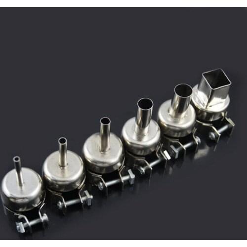 Free Shipping 6pcs/lot Round BGA Nozzle 3/4/5/8/10/12mm universal 858 BGA soldering station HOT AIR GUN for AOYUE ATTEN SAIKE