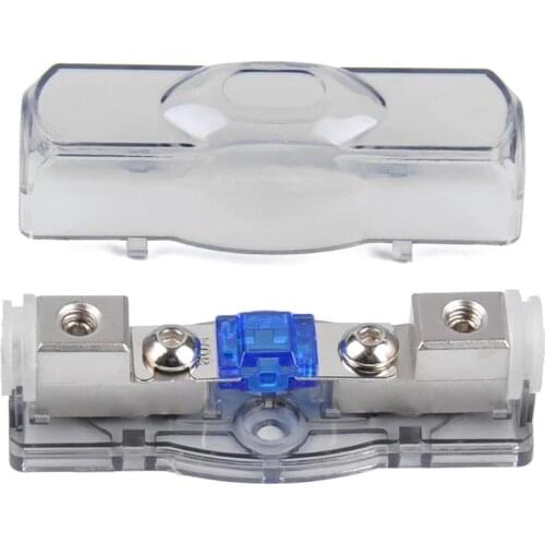 VODOOL Car Audio 60 AMP Mini ANL Auto Replacement Parts Fuse Holder Block 4/8 GA IN 4/8 GA OUT with Fuse Holder Block Box