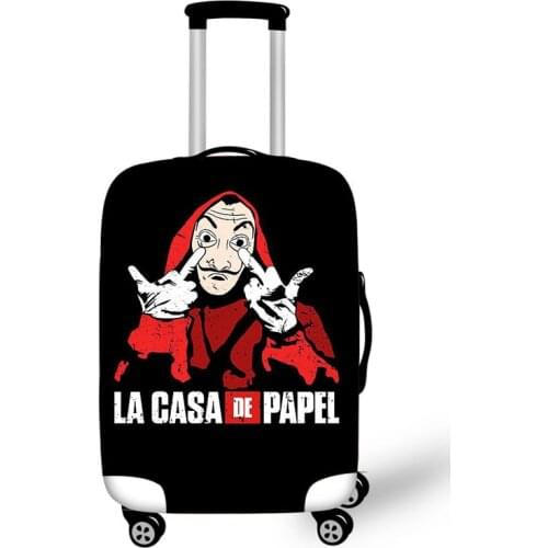 18-32 Inch La Casa De Papel House of Paper Travel Luggage Suitcase Cover Trolley Bag Protective Cover Elastic Suitcase Cover