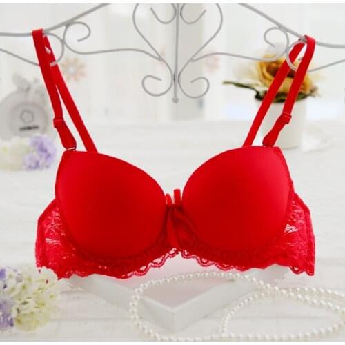 Support chest Push Up Bra underwire gather breast women bra lace side sexy bra top breast small chest sexy Everyday push up Bra