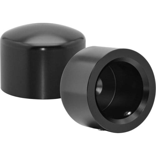 Black Front Axle Nut Cover Cap for Softail Sportster Dyna Road King Vrod King