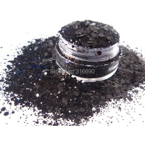 Black Glitter SOLVENT RESISTANT for Glitter Nail Art, Glitter Nail Polish & Glitter Crafts