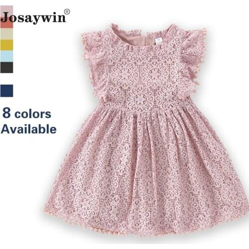 Josaywin Children Clothing Summer Dress for Girls Baby Hollow Out Girls Dresses Lace Casual Princess Party Vestidos for Girl