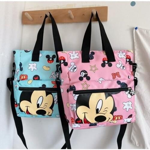Disney Mickey Childrens messenger bag fashion classic cartoon large-capacity Tuition package shoulder handbag travel bag