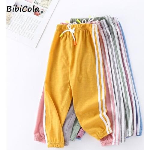 Childrens Cotton Andlinen Mosquito-proof Pants For Boys Wear Pants Large Children Sweatpants Baby Girls Summer Casual Pants