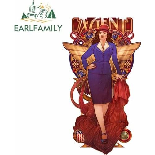 EARLFAMILY 13cm x 7.5cm For Woman Motorcycle Car Stickers Custom Printing Decal Cartoon Graphics Waterproof Occlusion Scratch