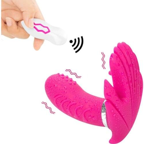 Sex Wireless Remote Wearable Butterfly Invisible Dildo Vibrator Panties 20 Vibrating Strap On Dildo Vibrator for Women Sex Toys