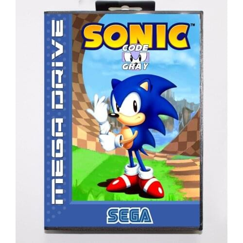 Sonic Code Gray 16 bit MD Game Card With Retail Box For Sega Megadrive/Genesis