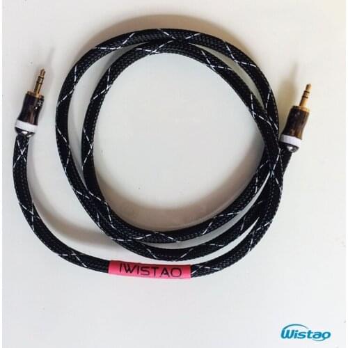 IWISTAO HIFI 3.5mm to 3.5mm Signal Cable Gold-plated Budweiser Terminal American Canare Wire for Record Cables DIY Free Shipping