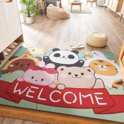 Welcome Doormat Entrance Hallway Rectangle Printed Non-Slip Floor Rug Front Door Mat Outdoor Rugs Carpet 40x60cm Bedroom Kitchen