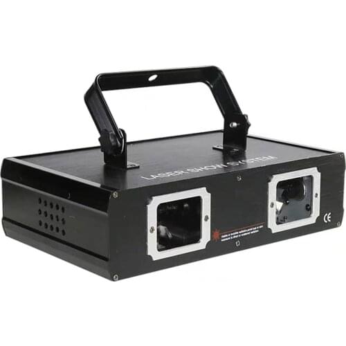 Hot sales 2 Lens Red Green Blue RGB Beam Laser Light DMX 512 Professional DJ Party Show Club Holiday Home Bar Stage Lighting