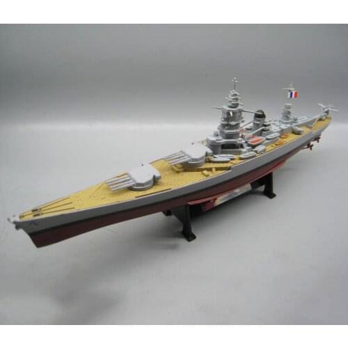 Diecast 1/1000 Alloy Finished Battleship WWII French Dunkerque Class Battleship Original Bag Adult Collection Static Decoration