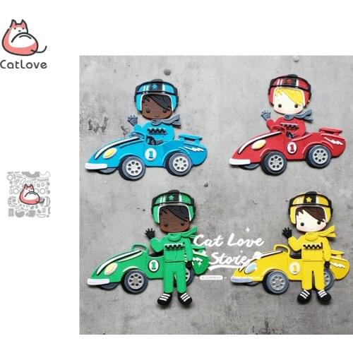 Catlove Racing car Racer Metal Cutting Dies Scrapbooking Mold Stencil Die Cuts Card Making DIY Craft Embossing New Dies For 2020